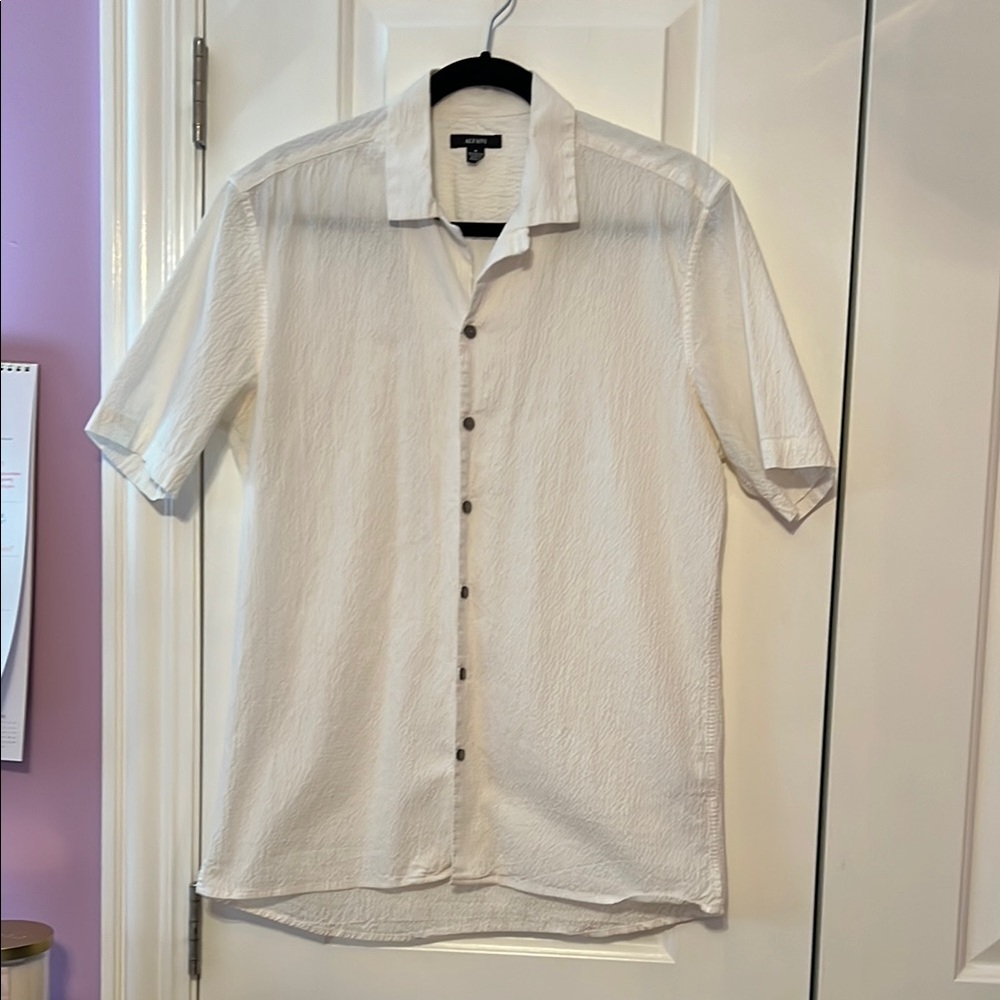 Alfani Casual Button Down Shirt in Classic White